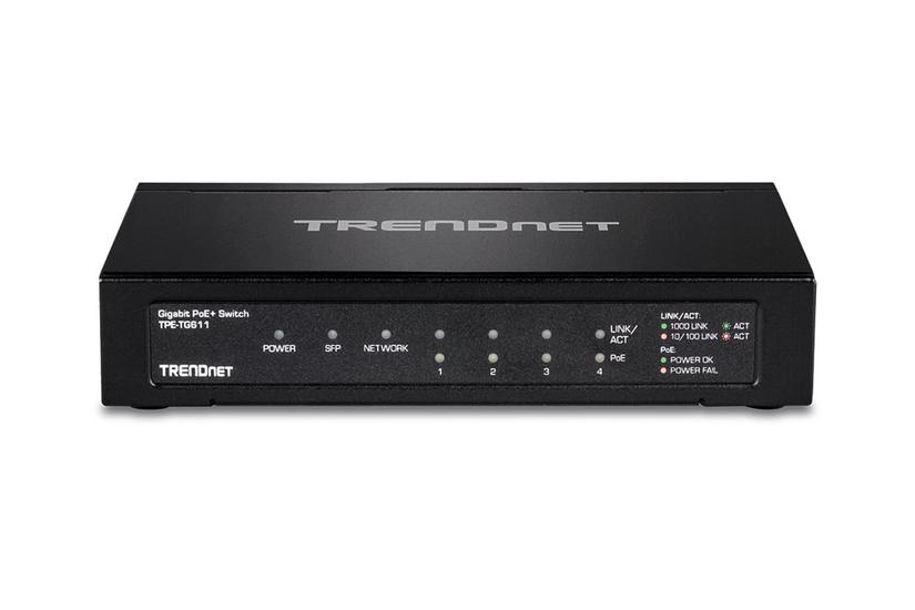 TRENDnet TPE TG611 - switch - 6 porte - TAA-kompatibel IT og elektronik > Netværk > Hubs og switches