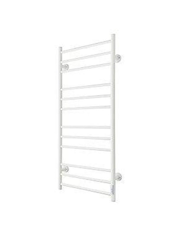 TVS el eldo 12 håndklæderadiator med timer 1160 x 530 mm 2 og 4 timers timer mulighed ved tryk på knap Hvid Haandklaederadiator og tilbehoer
