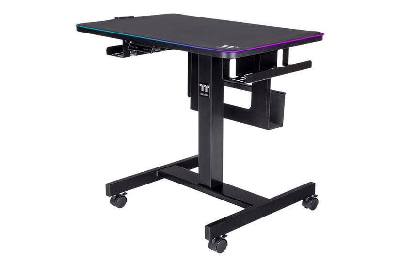 Thermaltake CYCLEDESK 100 RGB - sidde/stå-skrivebord - rektangulær - sort Kontor > Kontorindretning > Kontormøbler > Computerborde