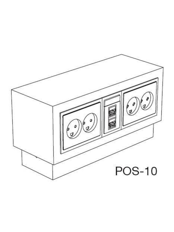 Thorsman Gulvstander POS-10 H F/10 enheder Foeringsveje kanalskinner