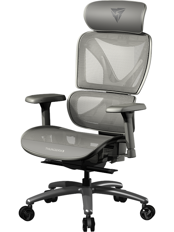ThunderX3 XTC Mesh Kontorstol - Grå - Mesh - Op til 125 kg Gamer Stol