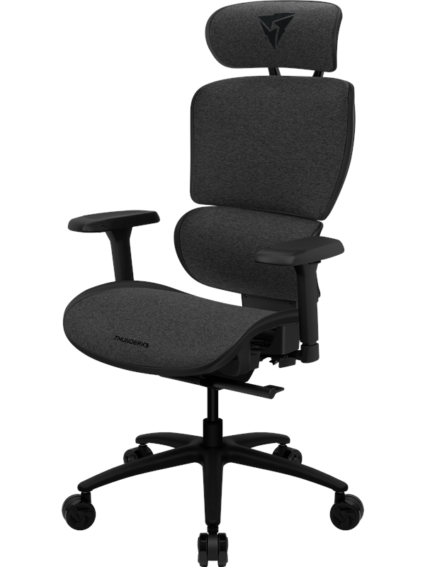 ThunderX3 XTC Mesh Loft Dark Grey Kontorstol - Sort - Netstof - Op til 120 kg Gamer Stol