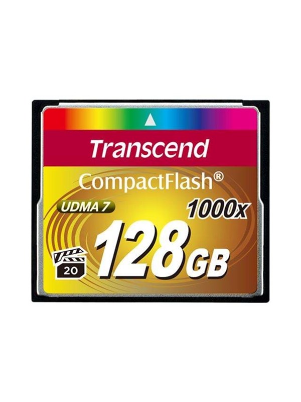 Transcend Compact Flash 1000x - 128GB Hukommelseskort