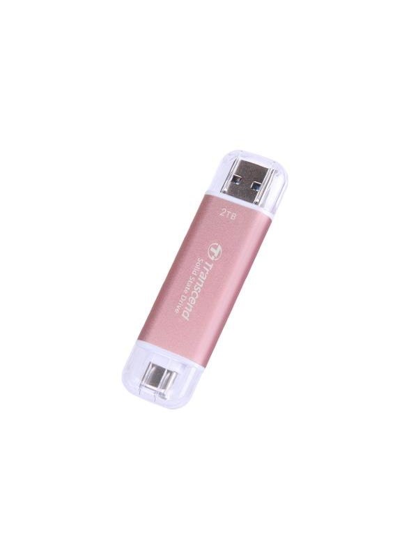 Transcend ESD310 SSD - 2TB - Pink - Ekstern SSD - USB 3.2 Gen 2x1 SSD