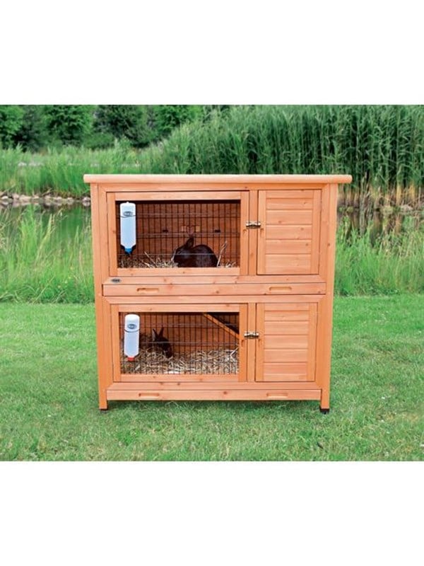 Trixie natura small animal hutch 2 storeys 116 × 111 × 65 cm brown Gnavere