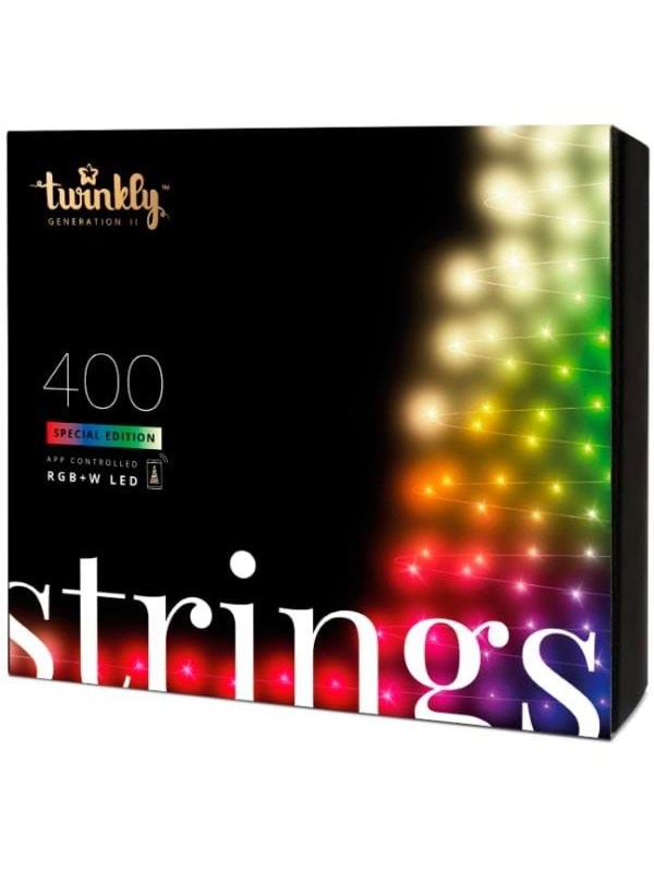Twinkly Strings Special Edition - 400 RGB+W LED Lights String 32 m 16 Million Colors + Warm White - Generation II Smart Home