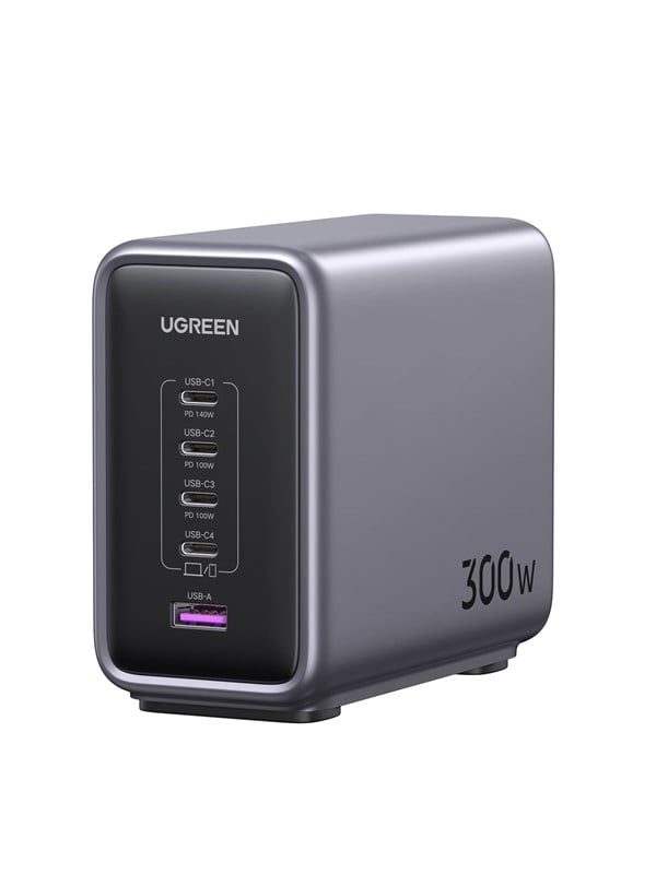 UGREEN 300W Desktop Fast Charger 1*USB-A+4*USB-C Mobil Adaptere Opladere