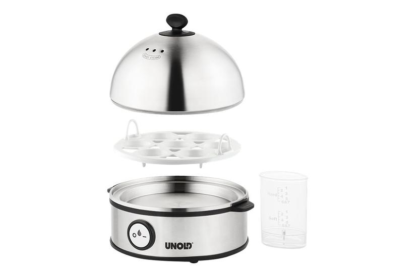 UNOLD 38626 Edel - æggekoger - rustfrit stål/sort Husholdning og køkken > Køkkenmaskiner > Øvrige køkkenmaskiner og tilbehør > Æggekoger