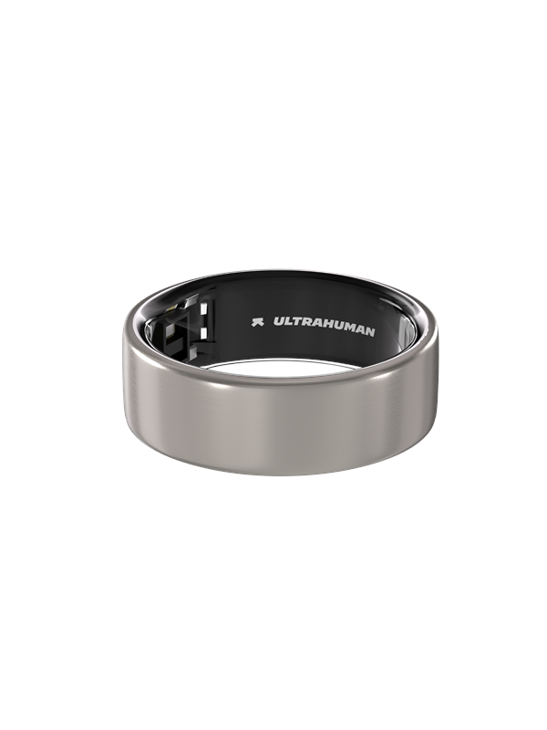 Ultrahuman Ring Air Raw Titanium- Size 14 Smartwatch Sportsur Aktivitetstracker