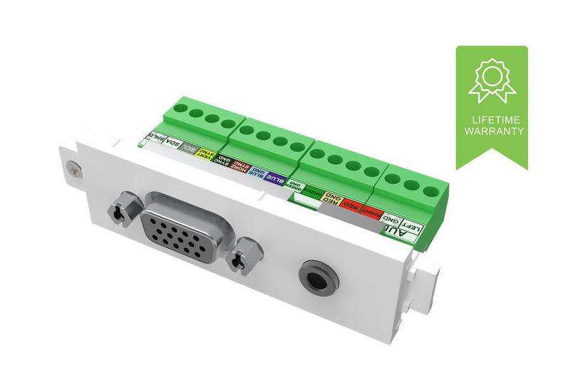 VISION TechConnect 3 VGA+3.5mm module - modulær facilitet plade snape-in Hus og have > El og belysning > Elartikler > Stik og tilbehør > Stikkontakt
