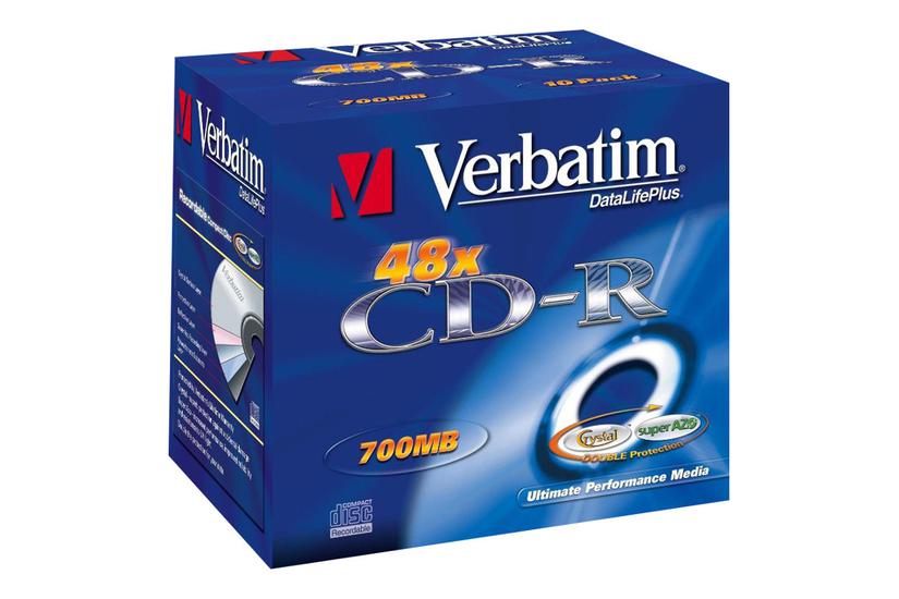 Verbatim AZO Crystal - CD-R x 10 - 700 MB - lagringsmedie IT og elektronik > Hardware > Lagring og backup > Lagringsmedier > CD Medier