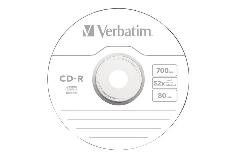 Verbatim - CD-R x 100 - 700 MB - lagringsmedie IT og elektronik > Hardware > Lagring og backup > Lagringsmedier > CD Medier