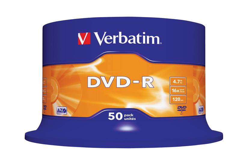 Verbatim - DVD-R x 50 - 4.7 GB - lagringsmedie IT og elektronik > Hardware > Lagring og backup > Lagringsmedier > DVD Medier