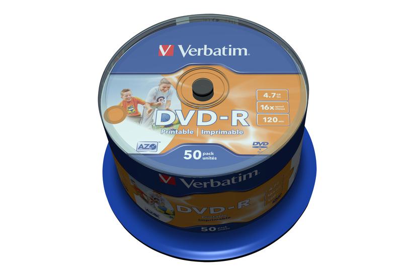 Verbatim - DVD-R x 50stk - 4.7 GB - lagringsmedie IT og elektronik > Hardware > Lagring og backup > Lagringsmedier > DVD Medier