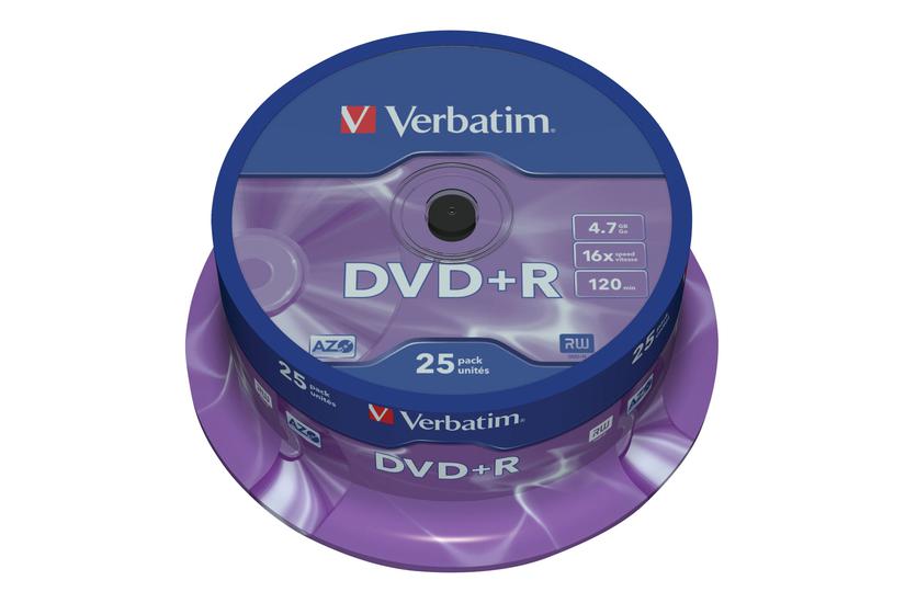 Verbatim DataLifePlus - DVD+R x 25 - 4.7 GB - lagringsmedie IT og elektronik > Hardware > Lagring og backup > Lagringsmedier > DVD Medier