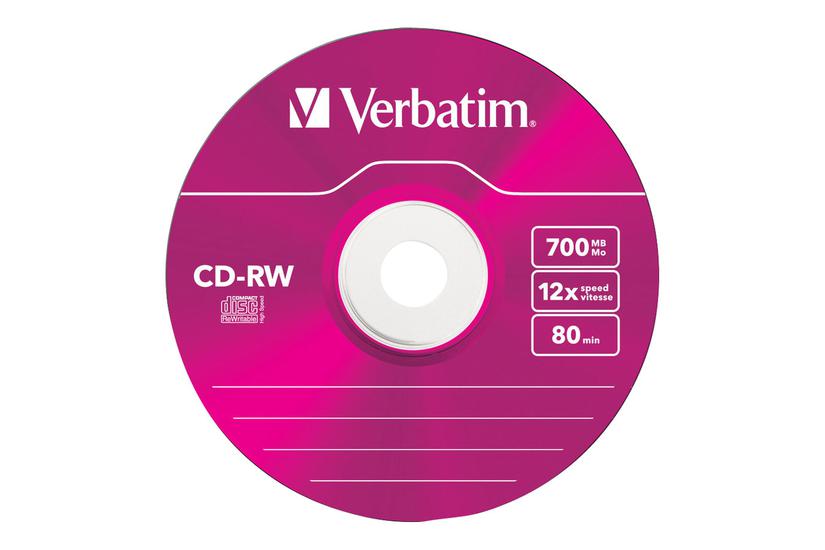 Verbatim DataLifePlus Hi-Speed - CD-RW x 5 - 700 MB - lagringsmedie IT og elektronik > Hardware > Lagring og backup > Lagringsmedier > CD Medier