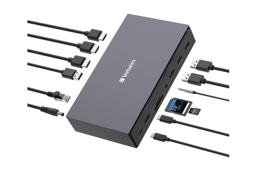 Verbatim Pro - dockingstation - USB-C - 2 x DP