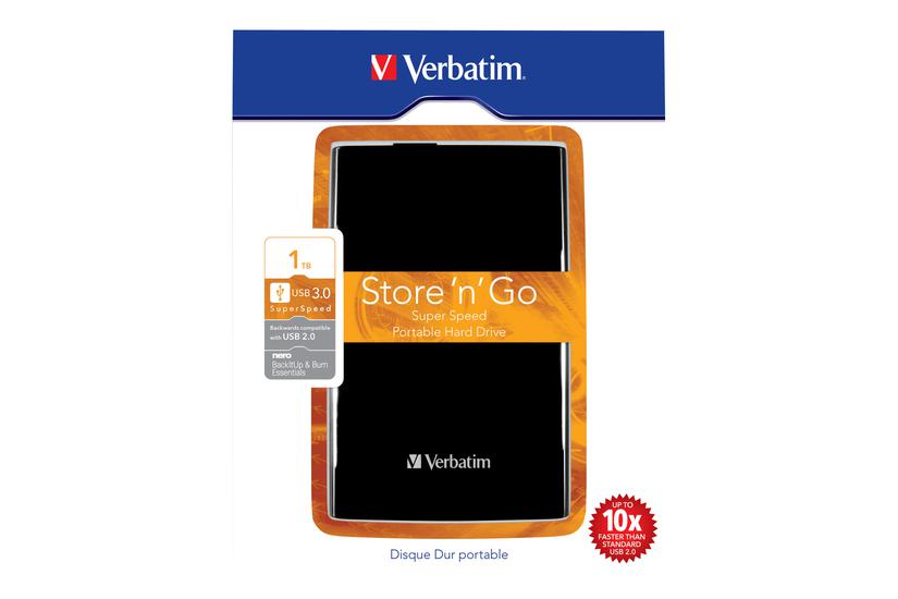 Verbatim Store 'n' Go Portable - 1 TB - Ekstern HDD - 5400 rpm - USB 3.0 IT og elektronik > Hardware > Harddiske og SSD'er > Eksterne Harddiske > Ekstern harddisk 1 TB