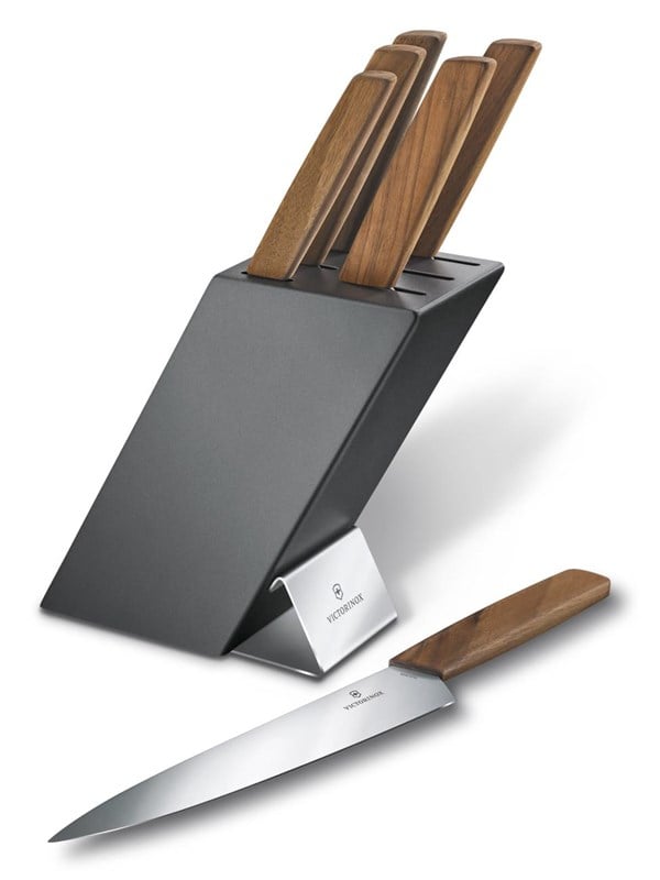 Victorinox Modern Knife Block 6 Pieces (Grey) Koekkenredskaber