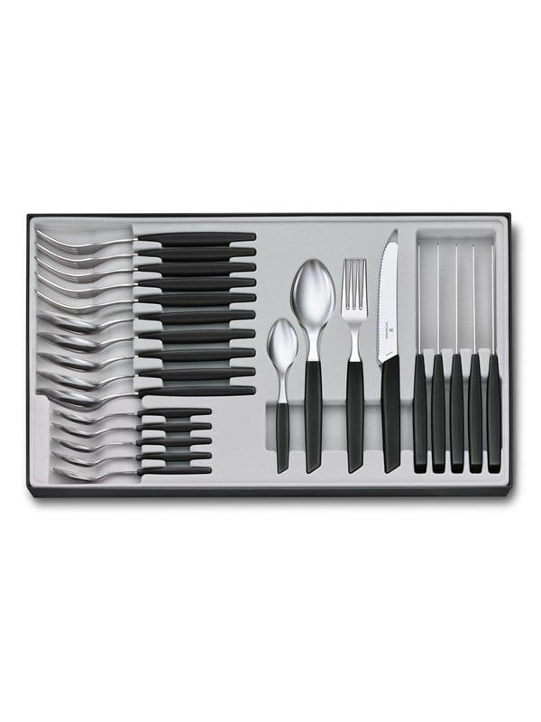 Victorinox Swiss Modern Cutlery Set 24 pcs. black Borddaekning