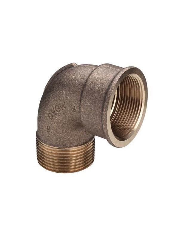 Viega Bøjning 90° muffe/nippel 2 1/2" rødgods Gevindfittings