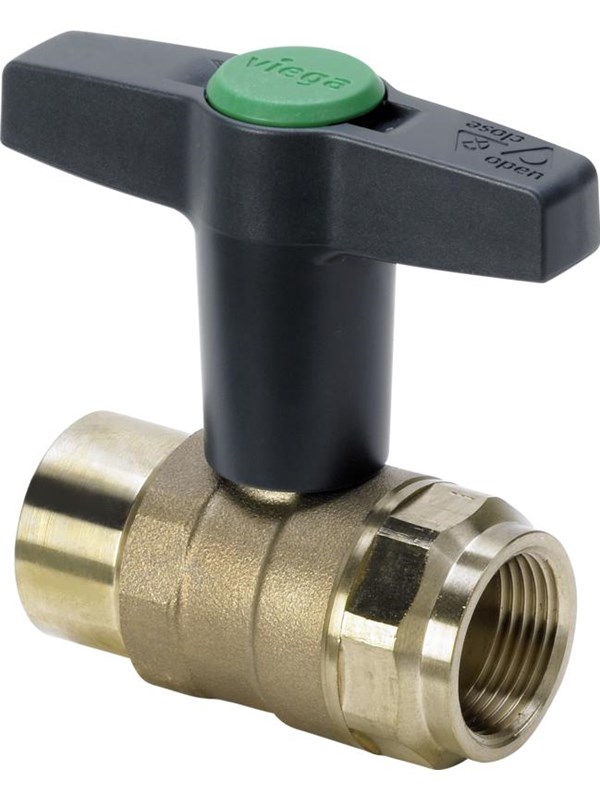 Viega Easytop kuglehane muffe/muffe 2" rødgods Fittings