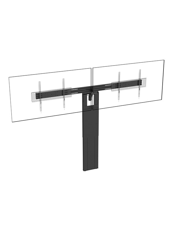 Vision VFM-F50/D stand - motorised - for 2 flat panels - black 95 kg 86" 300 x 300 mm Vaegbeslag AV Beslag AV Moebler