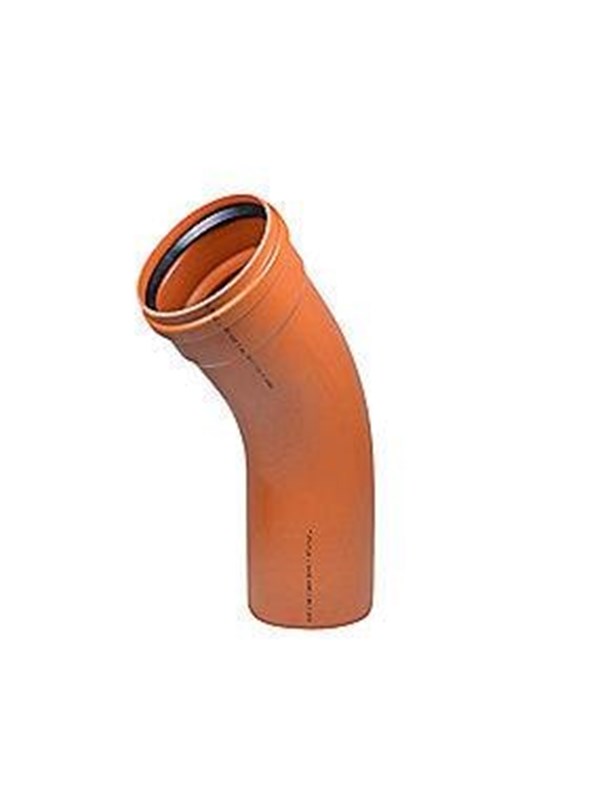 Wavin PVC bøjning 45° 400mm Afloeb