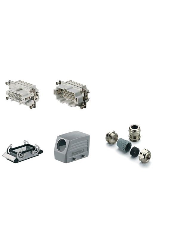 Weidmuller Komplet HE10 stik metal 1802420000 Diverse elektriske produkter
