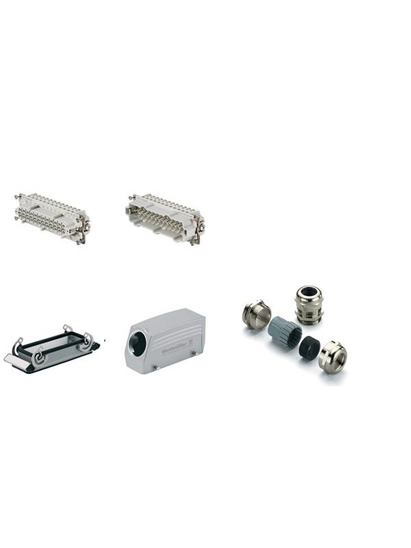 Weidmuller Komplet HE24 stik metal for chassismontage Diverse elektriske produkter