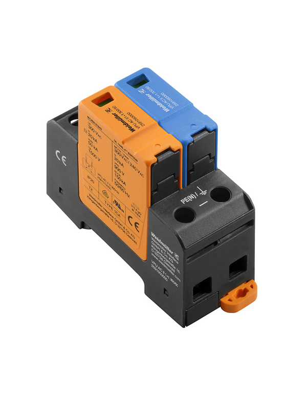 Weidmuller Transientbeskyttelse vpu ac ii 1+1 300/50 Jording og transientbeskyttelse