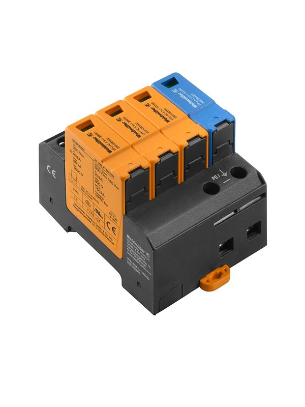 Weidmuller Transientbeskyttelse vpu ac ii 3+1 300/50 Jording og transientbeskyttelse
