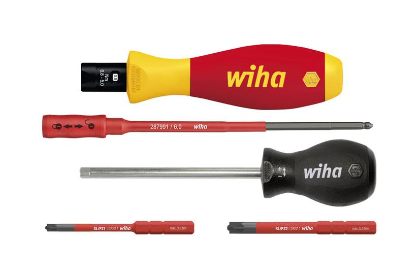 Wiha TorqueVario-S VDE 2872 - præcisions-vridningsmoment-skruetrækkerhåndtag med bitsæt - 5 stykker Hus og have > Værktøj > Håndværktøj > Skruetrækkere