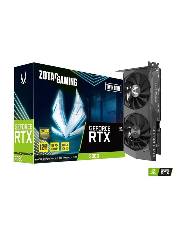 ZOTAC GeForce RTX 3060 Twin Edge - 12GB GDDR6 RAM - Grafikkort Grafikkort