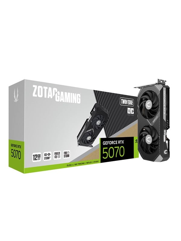 ZOTAC GeForce RTX 5070 Twin Edge OC - 12GB GDDR7 RAM - Grafikkort Grafikkort