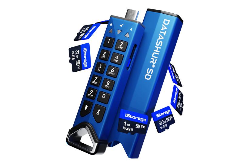 iStorage datAshur SD - USB-flashdrev med indbygget microSD-kortlæser IT og elektronik > Hardware > Lagring og backup > Flash Hukommelse > Flash Drev