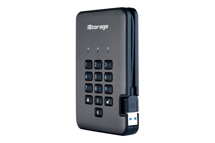 iStorage diskAshur PRO² - 4 TB - Ekstern HDD - USB 3.1 Gen 1 - 9 pin USB Type A IT og elektronik > Hardware > Harddiske og SSD'er > Eksterne Harddiske