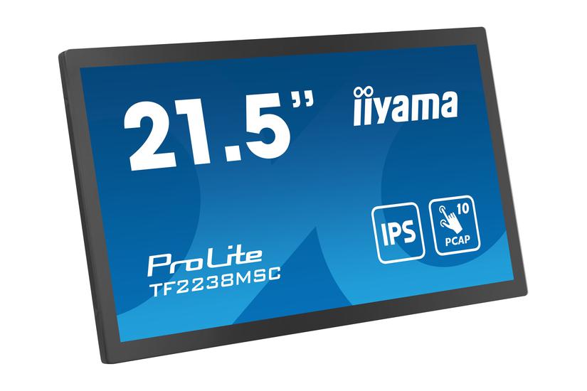 iiyama ProLite TF2238MSC-B1 skærm - LED baglys - 21.5" - IPS - 5ms - Full HD 1920x1080 IT og elektronik > Hardware > Skærme > Storformats skærme
