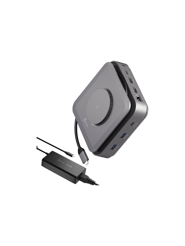 j5create 12-in-1 USB-C Dock Dual 4K HDMI (with Ethernet and 140W GaN PD) Dockingstation