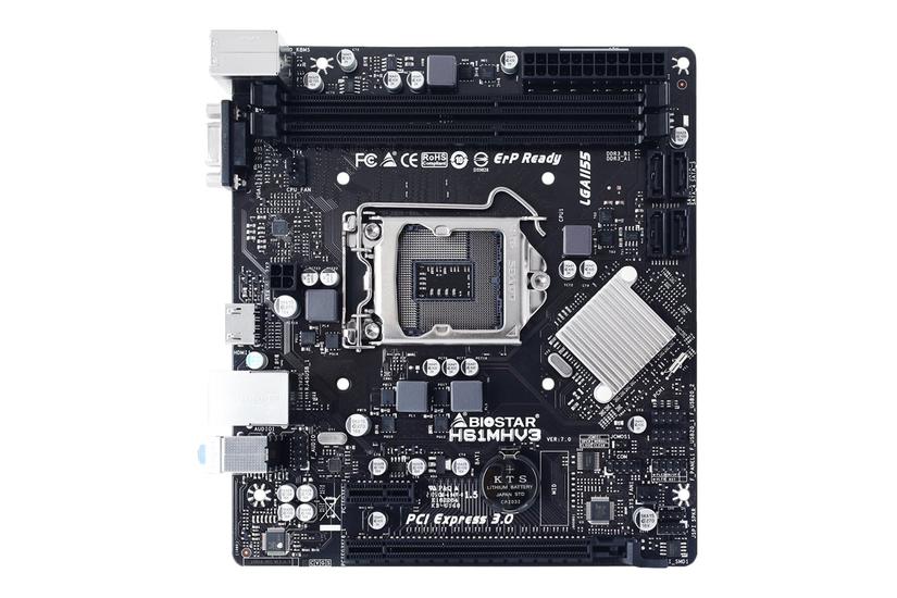 Biostar H61MHV3 - bundkort - micro ATX - LGA1155 sokkel - H61 IT og elektronik > Hardware > Bundkort