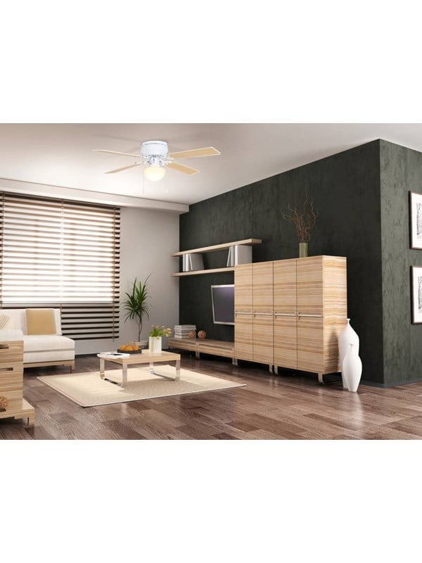 EGLO CAGLIARI LOFTVENTILATOR AC E27 HVID Lamper