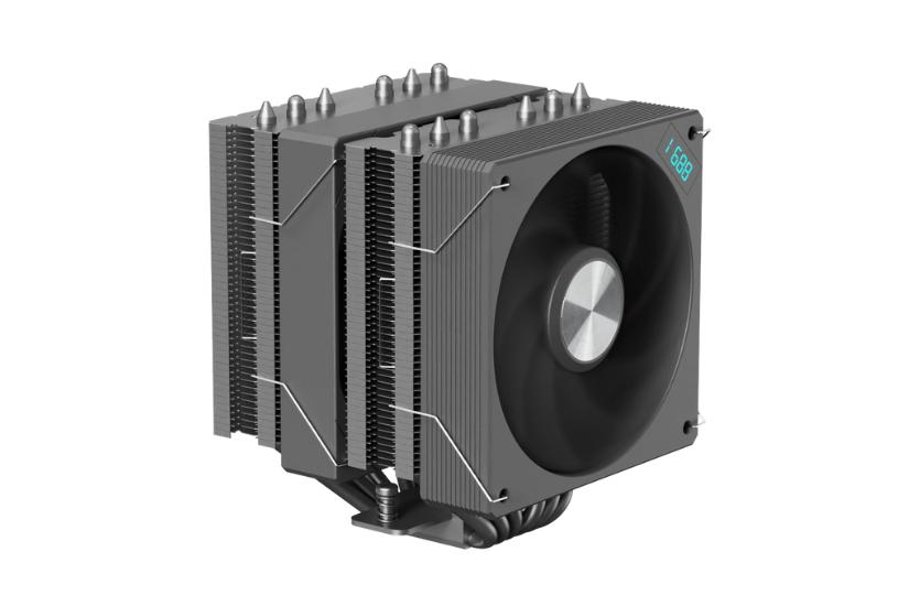 FG CC600 CPU luft køler 9 blade 240W TDP - Sort IT og elektronik > Hardware > Blæsere og køling > CPU-kølere