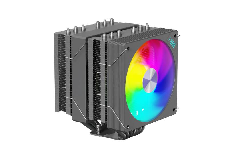 FG CC600 RGB CPU luft køler 9 blade 240W TDP - Sort IT og elektronik > Hardware > Blæsere og køling > CPU-kølere