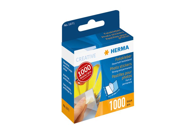 HERMA - monteringsklæbemiddel - 1.2 x 1.7 cm (pakke med 1000) IT og elektronik > Foto- og videoudstyr > Fotoalbum og fotorammer > Tilbehør til billeder og fotoalbum > Fotohjørner