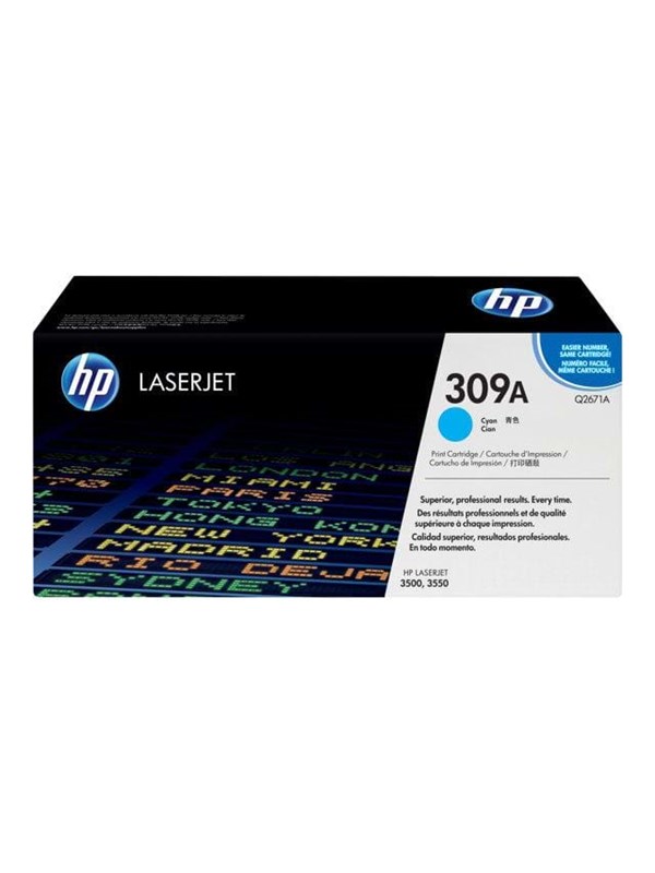HP 309A / Q2671A - Laser Toner - Lasertoner Cyan Blaek Toner Forbrugsstoffer