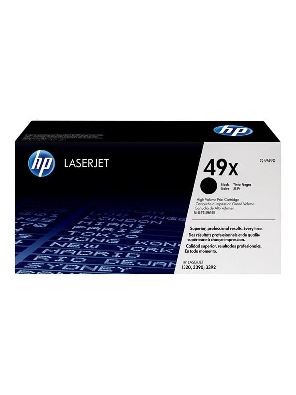 HP 49X / Q5949X High Capacity Black Toner - Lasertoner Sort Blaek Toner Forbrugsstoffer