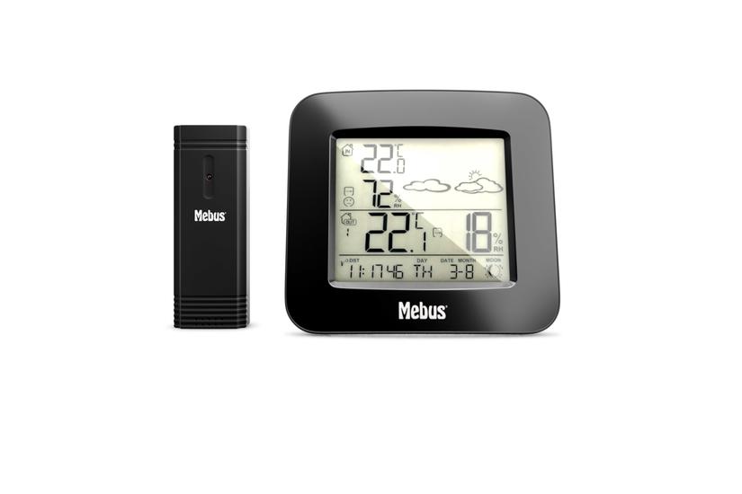 Mebus 40715 Funk-Wetterstation Sort Batteri Husholdning og køkken > Husholdning og hvidevarer > Vejrstation og tilbehør > Vejrstation