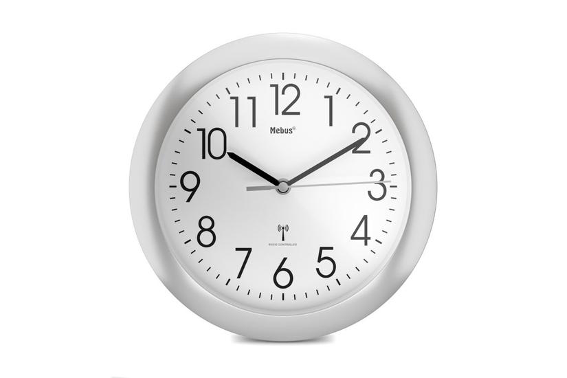 Mebus 52451 Væg- og bordur Digitalt ur Rund Hvid Hus og have > Hjemmet > Boligindretning > Ure > Vægur