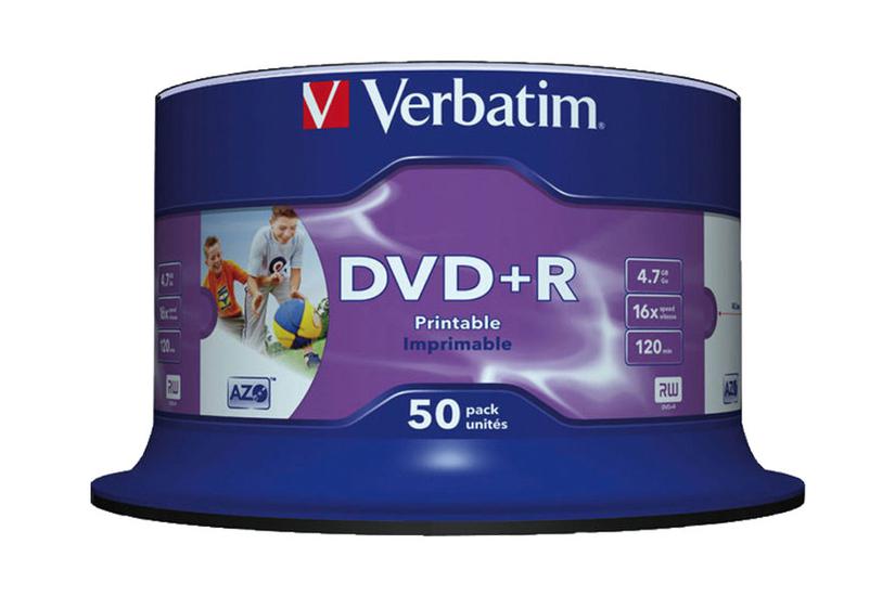 Verbatim - DVD+R x 50 - 4.7 GB - lagringsmedie IT og elektronik > Hardware > Lagring og backup > Lagringsmedier > DVD Medier