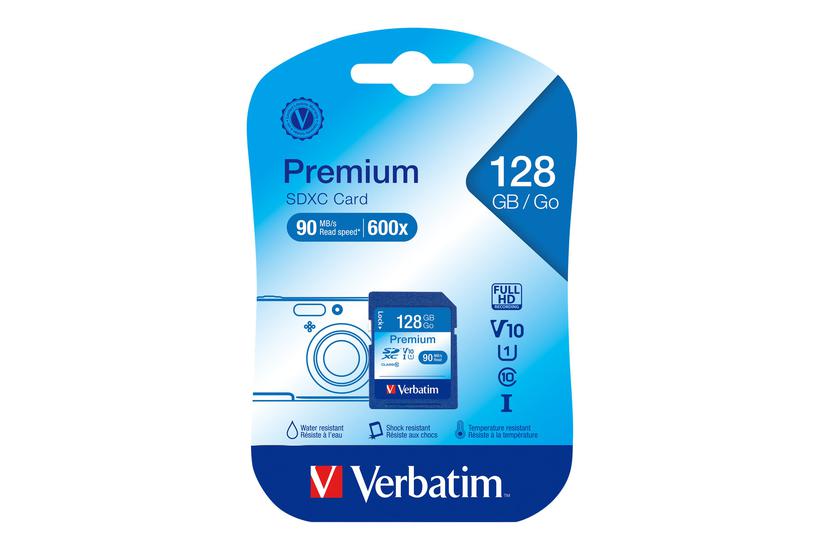 Verbatim Premium - flashhukommelseskort - 128 GB - SDXC UHS-I IT og elektronik > Hardware > Lagring og backup > Flash Hukommelse > Flash Kort